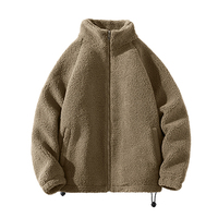 Veste polaire à fermeture éclair complète pour hommes, veste coupe-vent chaude et décontractée pour l'extérieur