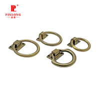 Poignée de meubles en laiton antique plaqué anneau de traction poignée de porte matériel de chaise accessoires de meubles grands anneaux
