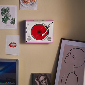 Enceinte Bluetooth 10W pas chère, lecteur <span class=keywords><strong>CD</strong></span>, lecteur vinyle avec haut-parleurs, enceintes de bureau, lecteur <span class=keywords><strong>CD</strong></span>, design rétro avec batterie - Product Image 3