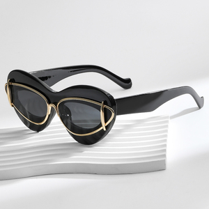 Lunettes de soleil tendance personnalisées de haute qualité Pc Uv400 Lunettes de soleil classiques pour femmes et hommes - Product Image 2