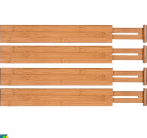Combohome 4 Piece Adjustable Bamboo Drawer Divider Box Bamboo Drawer Dividers 4 Set