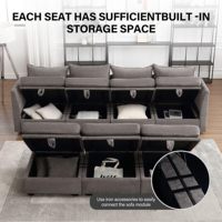 Canapé modulaire en tissu personnalisable VANBOW, canapé convertible en forme de L avec repose-pieds de rangement pour achat en gros