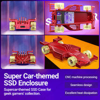JEYI Supercar M.2 SSD Caja de aluminio NVMe SATA Drive Envolvente con USB3.2 Gen2 10Gbps Marvel para entusiastas del almacenamiento