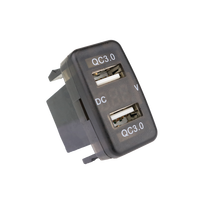 A77QC chargeur de voiture voltmètre affichage de tension Double QC 3.0 Port Double QC3.0 prise de chargeur USB pour Toyota