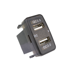 Cargador de coche A77QC, voltímetro, pantalla de voltaje, doble puerto QC 3,0, Dual QC3.0, enchufe de cargador USB para <span class=keywords><strong>Toyota</strong></span> - Product Image 6