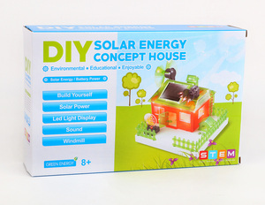 Solar energy <span class=keywords><strong>concept</strong></span> house <span class=keywords><strong>Kids</strong></span> house building block STEM building toys giocattoli educativi motorizzati per bambini con So - Product Image 4