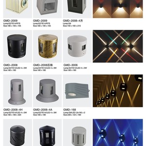 โคมไฟติดผนังกลางแจ้ง LED กันน้ำทรงกระบอก 110-240V ลำแสง 20 องศา อายุการใช้งาน 50000 ชั่วโมง สำหรับไฟส่องสว่างภายนอกอาคาร - Product Image 1