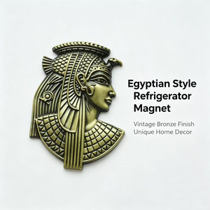Imán Metálico para Refrigerador con Diseño Clásico de Faraón Egipcio, Acabado Plateado, Regalo Promocional Duradero - Product Image 2