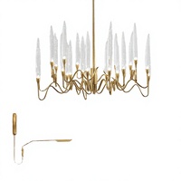 Lustre moderne minimaliste en laiton et cristal, luminaire suspendu LED pour salle à manger, cuisine, lustres et suspensions