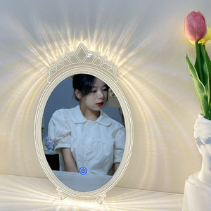 Decorazione creativa specchi di ricarica faro corona magica specchio per il trucco piccola fata home veil repair light mirror - Product Image 4