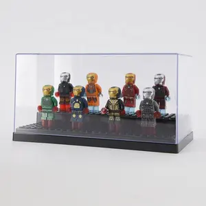 Caja de exhibición transparente, para bloques vitrina a prueba de polvo, bloques de construcción, juguete de ladrillos, envío directo
