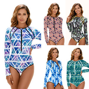 Nouveau maillot de bain une pièce moulant et conservateur pour <span class=keywords><strong>femme</strong></span>, sexy, à manches longues, style triangle, pour le <span class=keywords><strong>surf</strong></span>, maillot de bain transfrontalier - Product Image 1