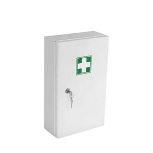OEM de gran tamaño de metal de una sola puerta montado en la pared de acero galvanizado botiquín de primeros auxilios gabinete de primeros auxilios equipo médico recinto de metal - Product Image 1