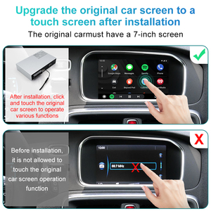 Boîtier de décodage audio pour voiture HFmidia Wireless CarPlay AndroidAuto pour Volvo, écran d'origine de 7 pouces. - Product Image 2