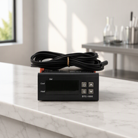 Contrôleur de température numérique STC-1000 110-220V - Composants AC commerciaux, capteur de 2 mètres, écran LCD en plastique, indice de protection IP64