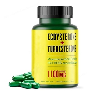 Cápsulas de Ecdisterona y Turkesterona, Potenciador de Energía, Desarrollo Muscular, Aumento de Masa Muscular, Tabletas para Ganar Músculo, Suplementos para Aumentar de Peso - Product Image 1