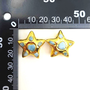 Guangzhou <span class=keywords><strong>bijoux</strong></span> perles en forme d'étoile dorée <span class=keywords><strong>pierre</strong></span> bleue naturelle <span class=keywords><strong>Larimar</strong></span> perle Bracelet accessoire pendentifs <span class=keywords><strong>bijoux</strong></span> en pierres précieuses en gros - Product Image 5