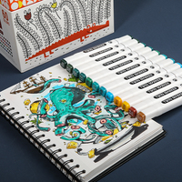 Ensemble de stylos marqueurs à double pointe à base d'alcool permanents Mobee P-1651 Graphic Art Sketch pour le dessin artistique