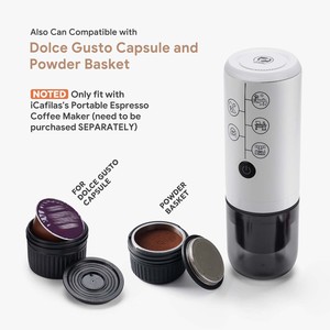 เครื่องชงกาแฟพกพา เอสเพรสโซ 17 บาร์ ชาร์จผ่าน USB แบบสองห้อง ใช้ได้ทั้งแคปซูลและกาแฟบด แบตเตอรี่ 2600mAh เหมาะสำหรับแคมป์ปิ้งและในรถยนต์ - Product Image 5