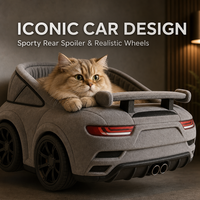 Lit pour chat mural en forme de voiture, respirant et confortable, structure stable, cadre en fer, emballé en carton, sur mesure