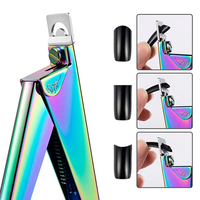 Outils professionnels d'art des ongles en forme de U en acier inoxydable ongles français artificiels faux ongles coupe-pointe tondeuse tondeuse manucure