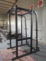 Rack de Potencia Multifuncional Comercial con Barra de Dominadas, Estructura de Acero Reforzada, Jaula de Potencia Todo en Uno para Entrenamiento de Fuerza