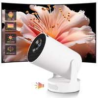 Projecteur intelligent mini portable d'extérieur HY300 à ultra courte focale avec haut-parleur HiFi intégré, WiFi 6, BT 5.4, Android 14, 720P, 4K LED