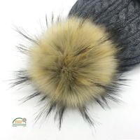Bonnets avec bouton de pression détachable, 55x17cm, fausse fourrure de renard et de lapin