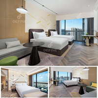 Service clé en main pour projets hôteliers personnalisés : Mobilier complet pour chambres d'hôtel Holiday Inn Express, ensembles de chambre d'hôtel