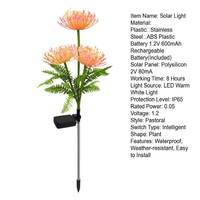 Lampu Taman LED Dekoratif Tenaga Surya Higan Bana, Tahan Air, Menyala Otomatis Saat Senja, untuk Jalan Setapak