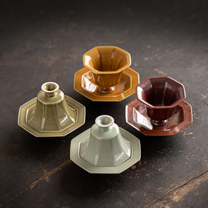 Ensemble de tasses à thé en céramique et soucoupes en porcelaine, style rétro, pour le thé de l'après-midi, origine Dehua - Product Image 1