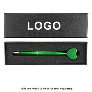 Novelty New Brand Promotional Fashion Plastic Ballpoint Pen with Printed Logo Heart Shape on the Top for Christmas Gifts - Product Image 3
