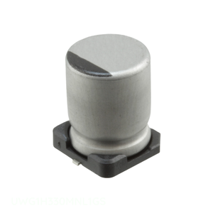 ตัวแทนจำหน่ายอย่างเป็นทางการ ตัวเก็บประจุแบบติดผิว CAP ALUM 33UF 20% 50V SMD 33 uF รุ่น UWG1H330MNL1GS - Product Image 1