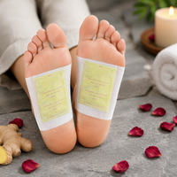 Vente en gros de patchs nettoyants pour les pieds aux herbes, à la lavande et à la rose, rafraîchissants, favorisant le sommeil et les soins de la peau, avec emballage personnalisé et stock important