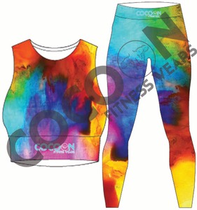 Cocoon-Conjuntos de Yoga para Fitness, pantalones de Yoga estampados por sublimación y Sujetador deportivo - Product Image 4