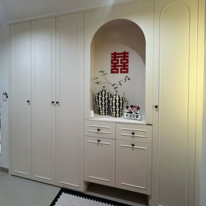 Bureau intégré minimaliste en contreplaqué bleu ardoise et blanc pour chambre de garçon, avec étagère, armoire et <span class=keywords><strong>placard</strong></span> pour enfants - Product Image 2