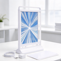 Support d'affichage lumineux LED A5 ultra-plat, portable, haute luminosité, à économie d'énergie, double face, pour affiches et menus, pour intérieur