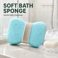 Éponge de douche douce pour le corps, tampon de bain moelleux, personnalisable avec logo, vente en gros