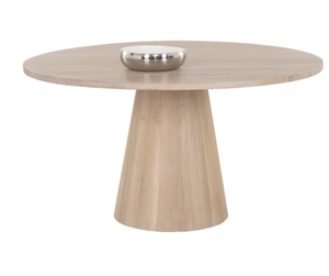 Bàn tròn hiện đại 120cm-Bàn ăn với khung kim loại & Veneer MDF - Product Image 4