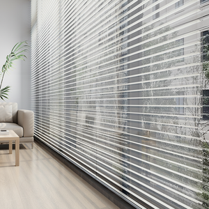 ستائر شانغري-لا الذكية الكهربائية الحديثة ثلاثية الطبقات، ستائر عمودية شفافة من القماش تعمل بالبطارية، ظل معتم آلي - Product Image 1