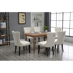 Chaises de salle à manger en velours rembourrées, design luxueux, meubles de chambre modernes, pieds en bois massif, vente en gros - Product Image 1