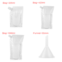Sacs d'emballage en plastique réutilisables transparents 50ml 100ml 500ml de jus d'eau pochette de boisson avec bec verseur