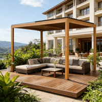 Pergola moderne personnalisée en aluminium thermolaqué pour l'extérieur, pavillon, gazebo, toit rétractable motorisé pour jardin, sur mesure
