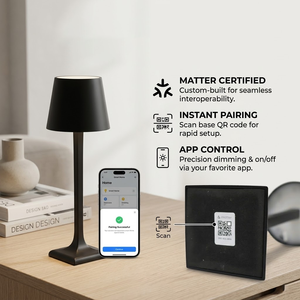 <span class=keywords><strong>Base</strong></span> di Ricarica Wireless Personalizzata con Finitura Elettroplaccata, Lampada da Tavolo LED Ricaricabile Moderna per Hotel e Ristoranti di Lusso - Product Image 4