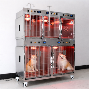 กรงและบ้านสำหรับสัตว์เลี้ยงราคาถูก แข็งแรง ทนทาน ทำจากสแตนเลส สำหรับการวินิจฉัยทางสัตวแพทย์ ฉีดยาอัตโนมัติ ใช้ในคลินิกสัตวแพทย์ ห้องไอซียู กรงสุนัข - Product Image 2