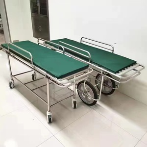 Carrito de Transporte Médico de Acero Inoxidable 2000x80x40mm de Una Capa, Carro de Emergencia Duradero para Pacientes de Hospital - Product Image 1
