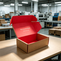 Boîte d'expédition postale pliable en carton ondulé en papier kraft personnalisé pour l'emballage de cadeaux de bien-être, de suppléments vitaminiques et de produits de soins personnels
