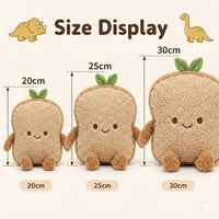Porte-clés en peluche en forme de pain grillé, doux, anti-stress, impression de logo personnalisée, emballage cadeau, OEM ODM, faible MOQ, polyester, coton PP