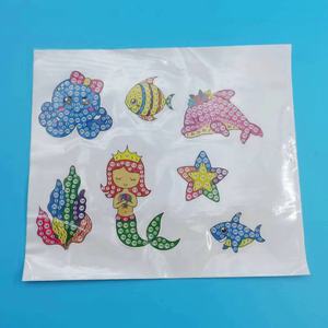 4 hojas 30 pegatinas de pintura de diamantes de diseño 5D DIY Kits de pegatinas de gemas de pintura de diamantes, pegatinas de puntos de diamantes <span class=keywords><strong>para</strong></span> niños - Product Image 6