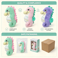 Peluche Hippocampe Adorable, Jouet Doux Pastel, Animal en Peluche Kawaii, Poupée Océan, Cadeau d'Anniversaire pour Enfants, Décoration de Crèche, Polyester Coton PP